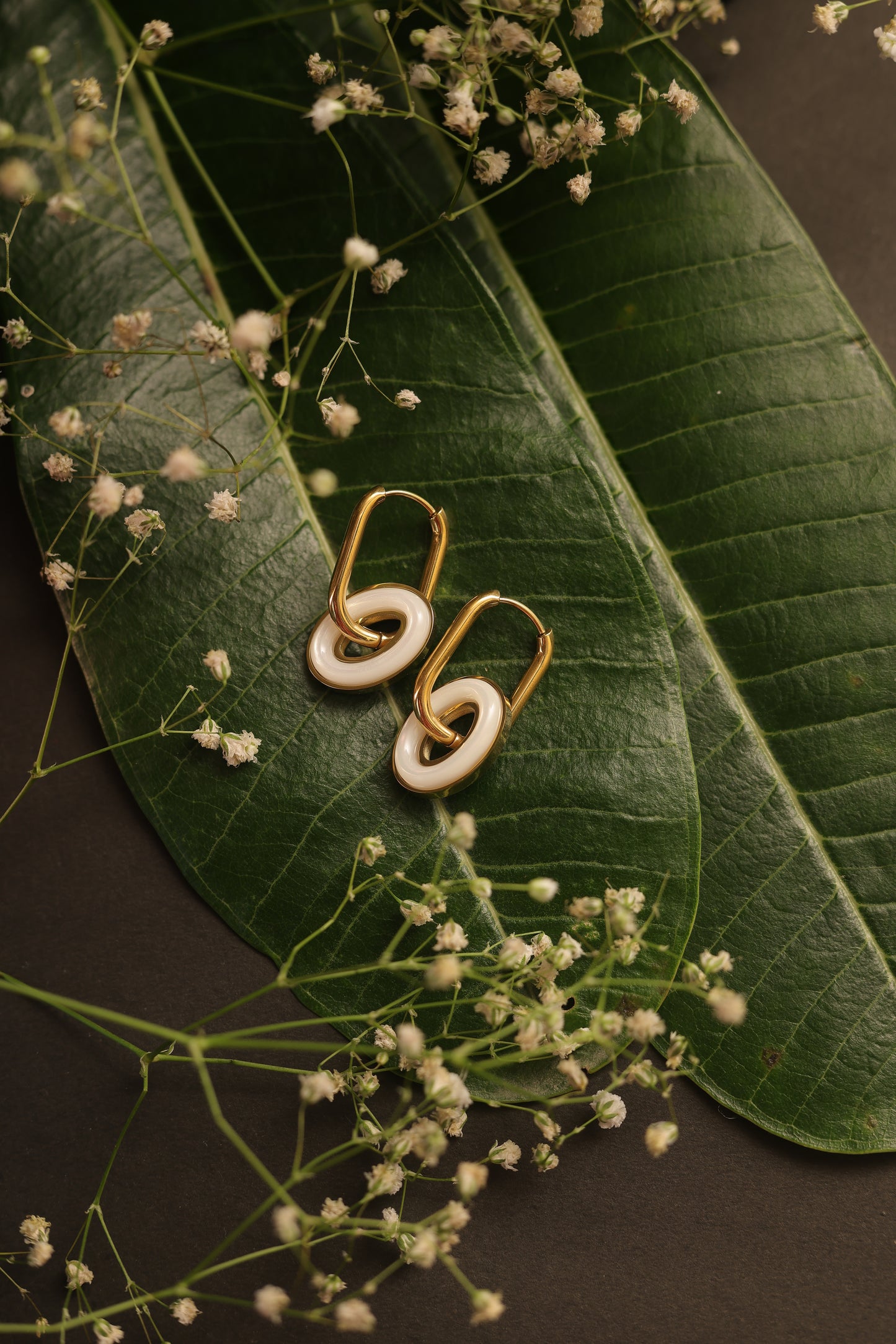 Ivory Link Luxe Hoops