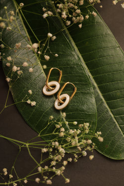 Ivory Link Luxe Hoops