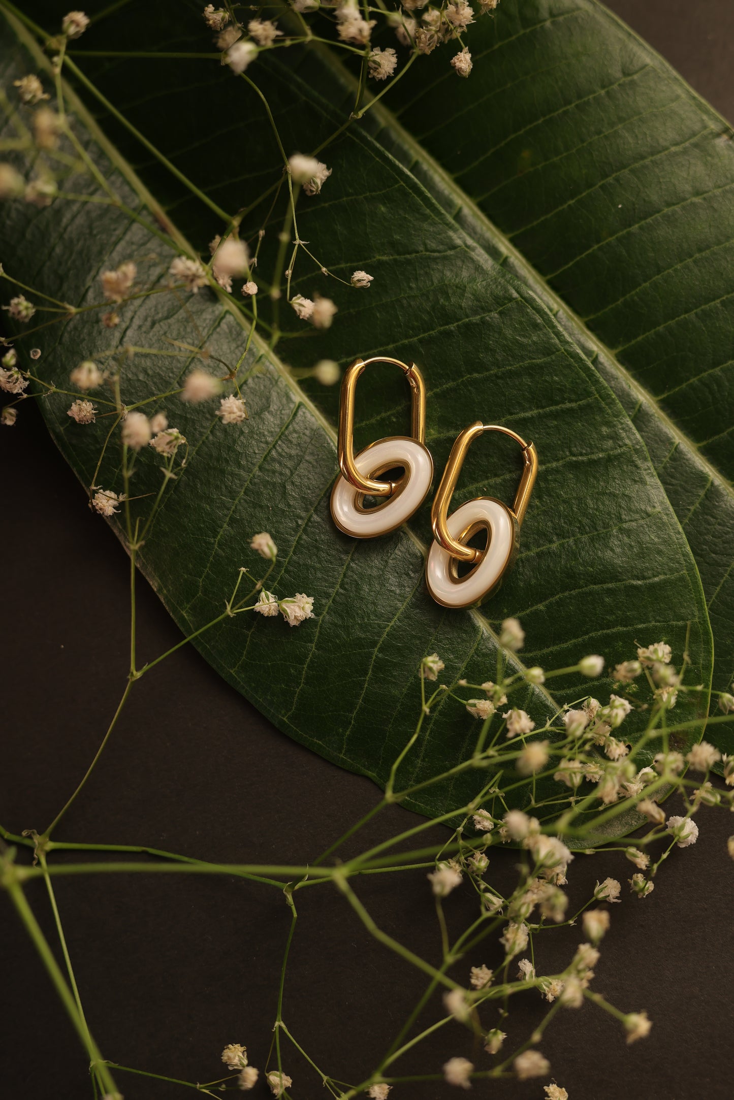 Ivory Link Luxe Hoops