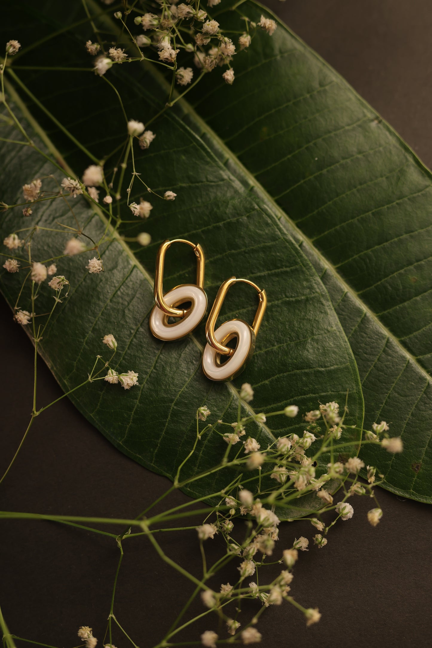 Ivory Link Luxe Hoops