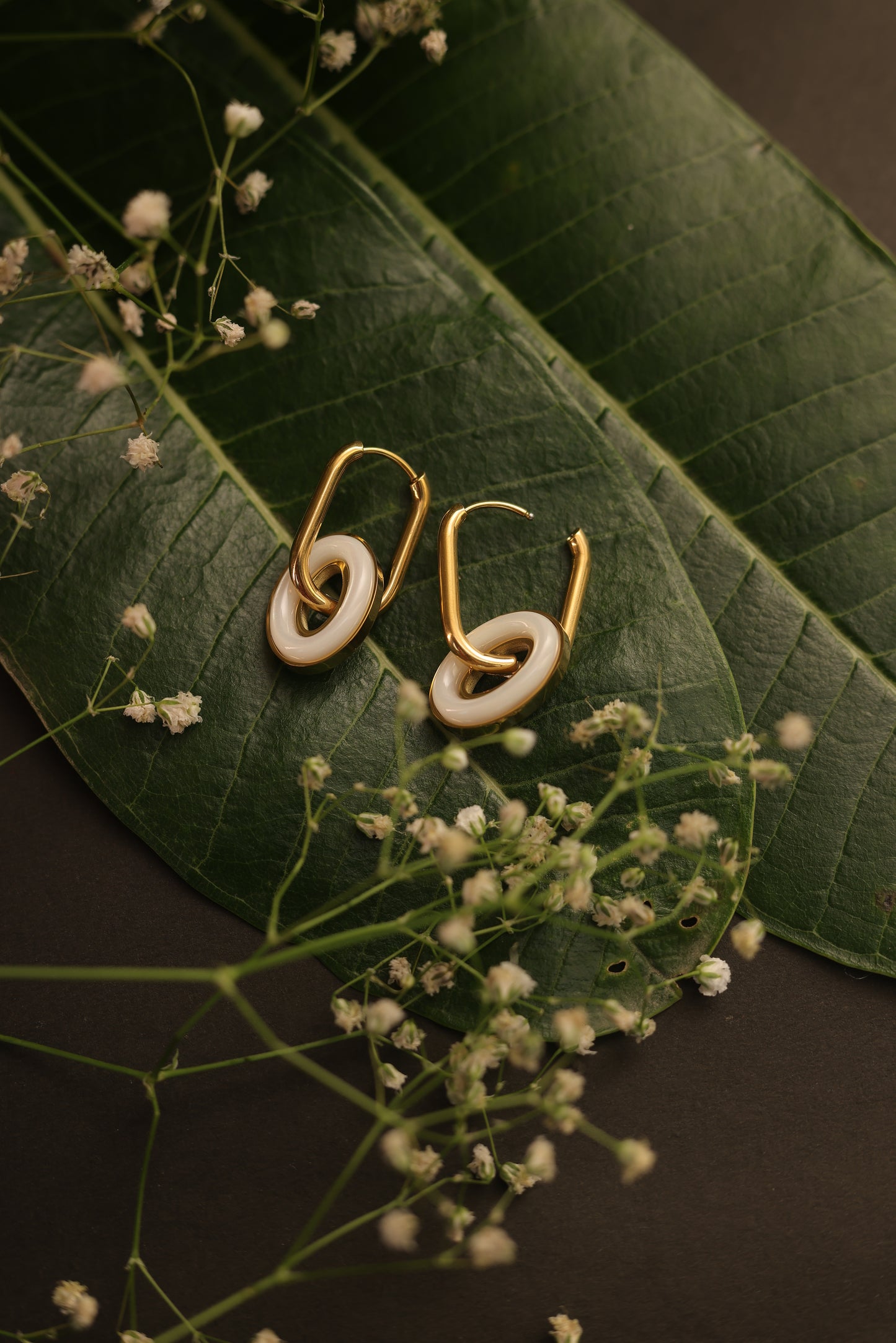 Ivory Link Luxe Hoops