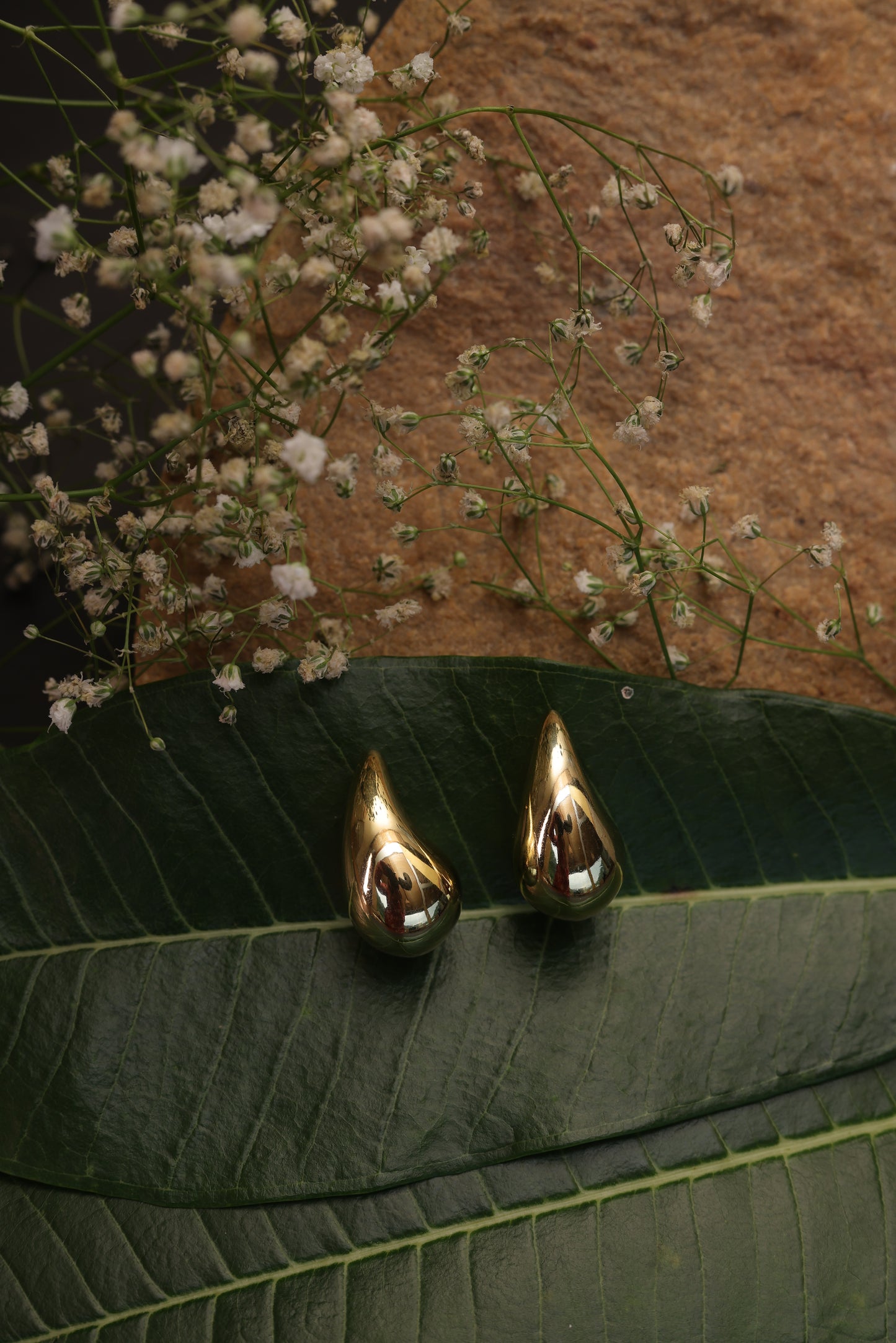 Golden Dewdrop Studs