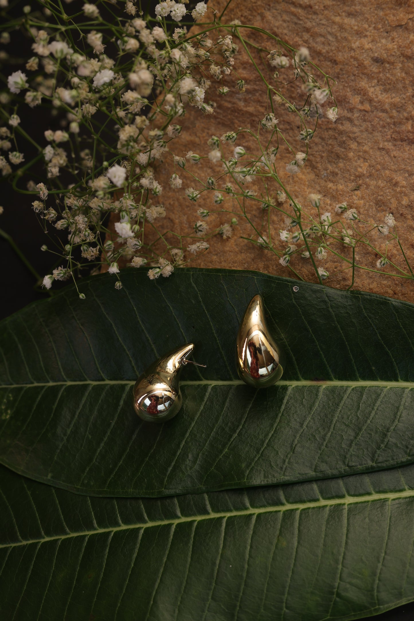 Golden Dewdrop Studs