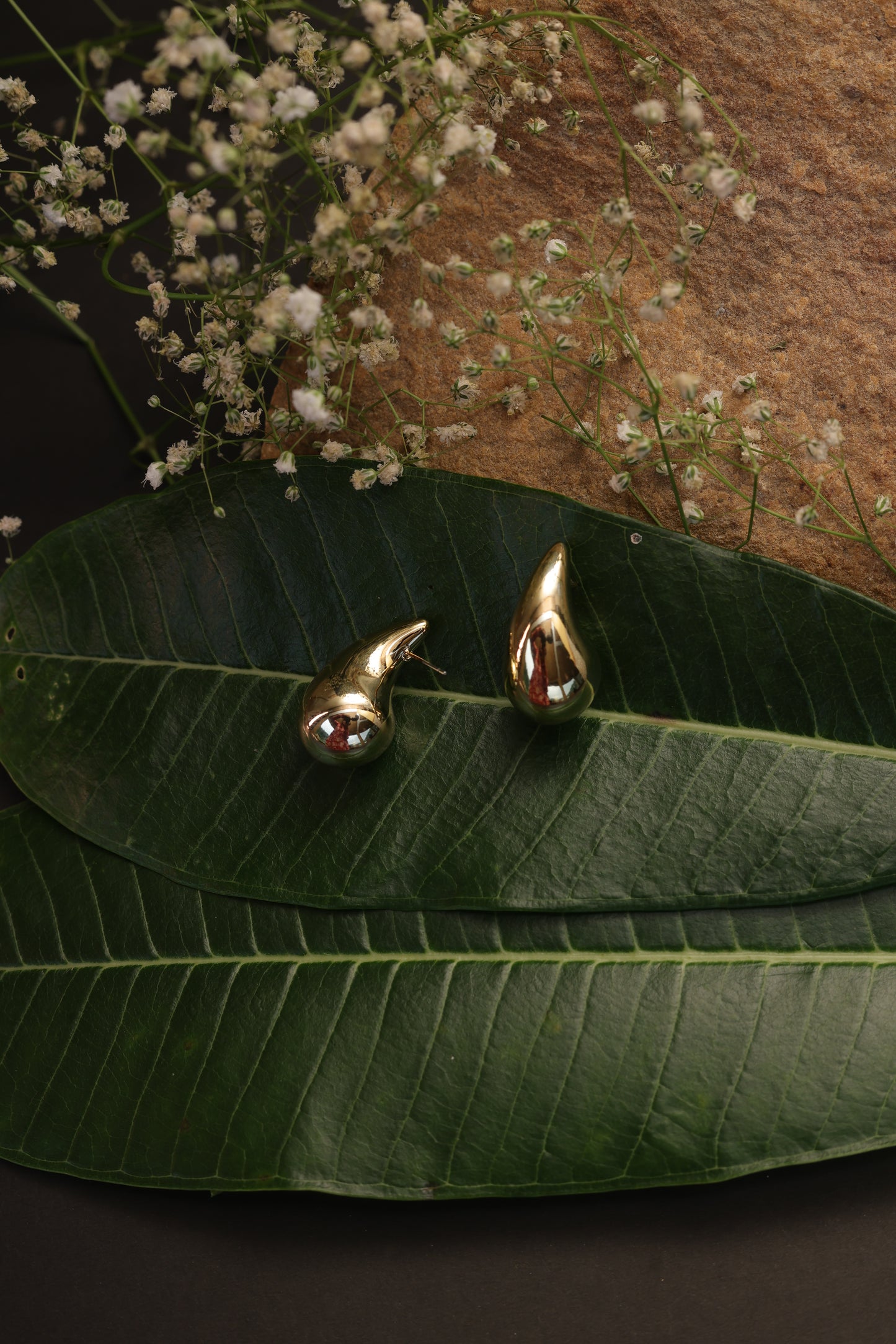 Golden Dewdrop Studs