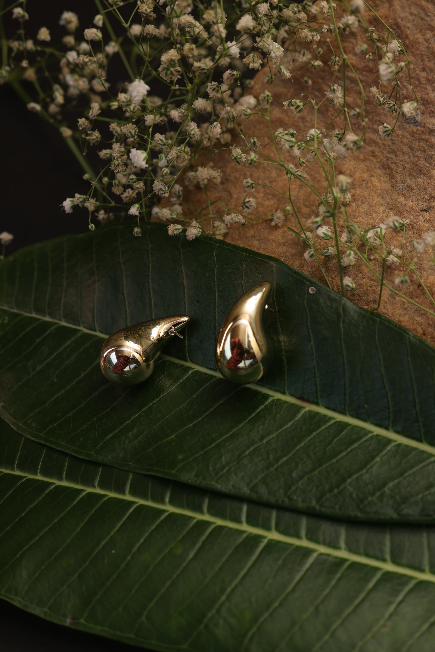 Golden Dewdrop Studs