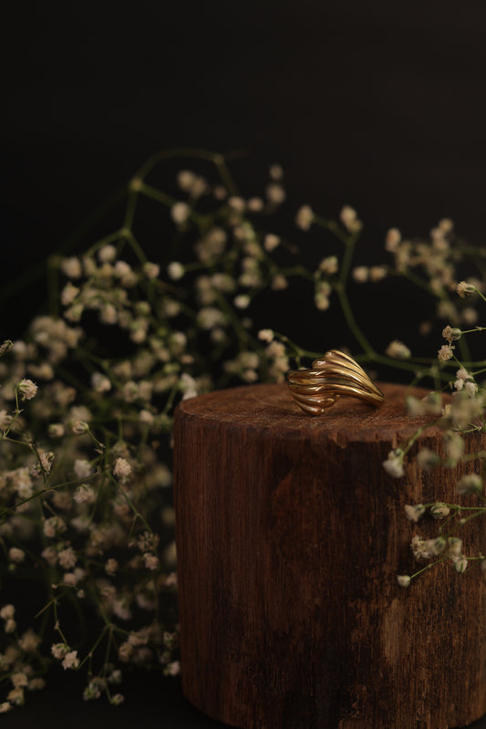 Golden Wave Ring