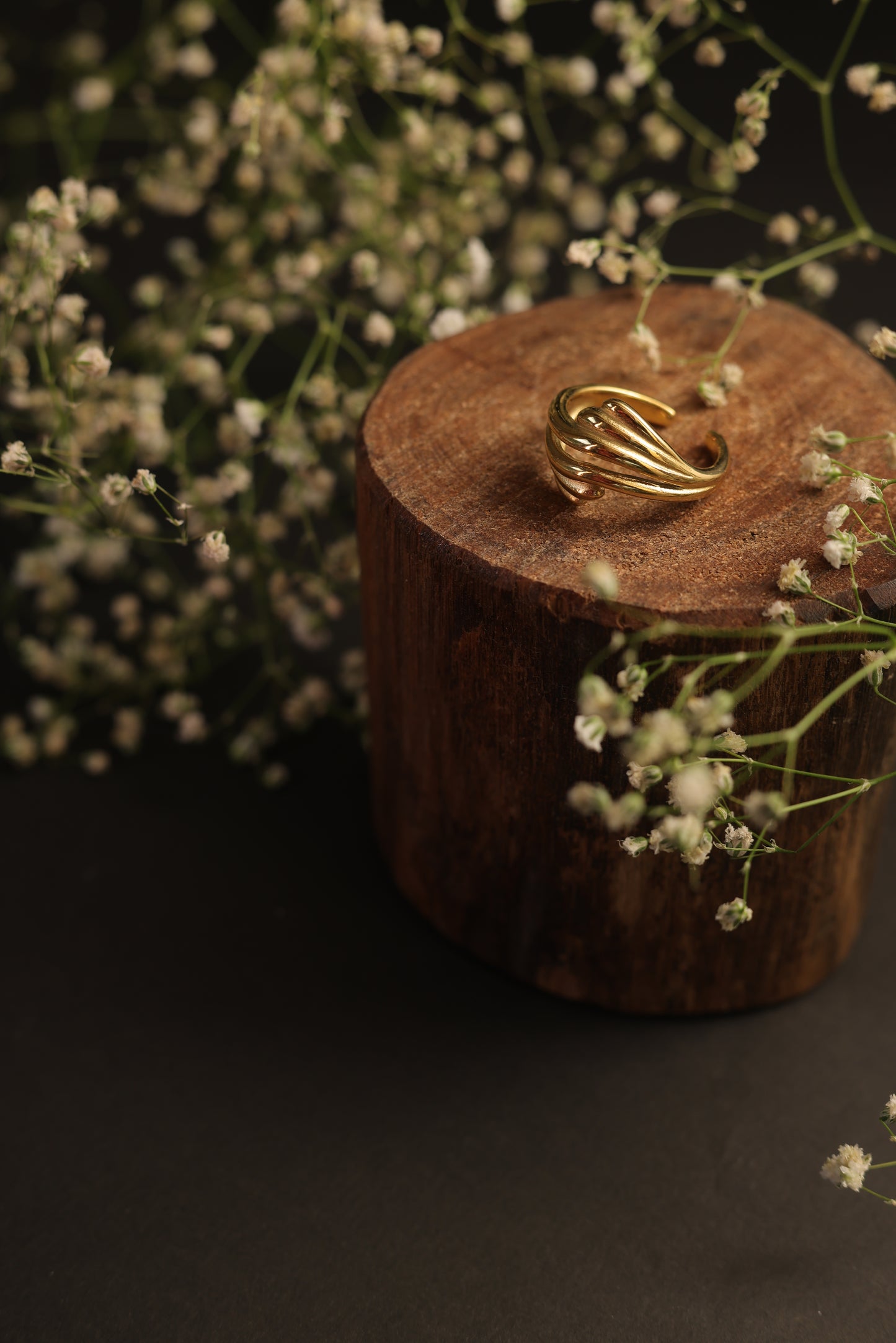 Golden Wave Ring
