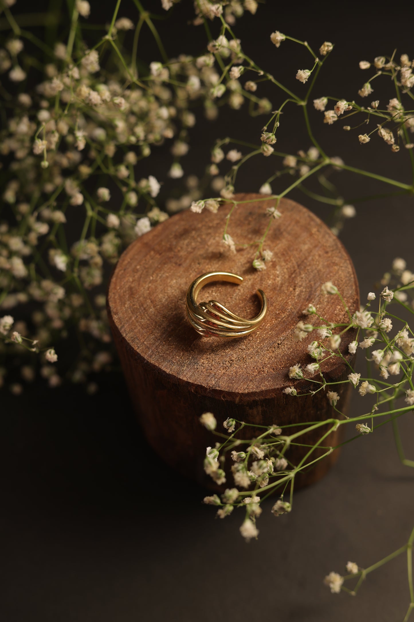 Golden Wave Ring