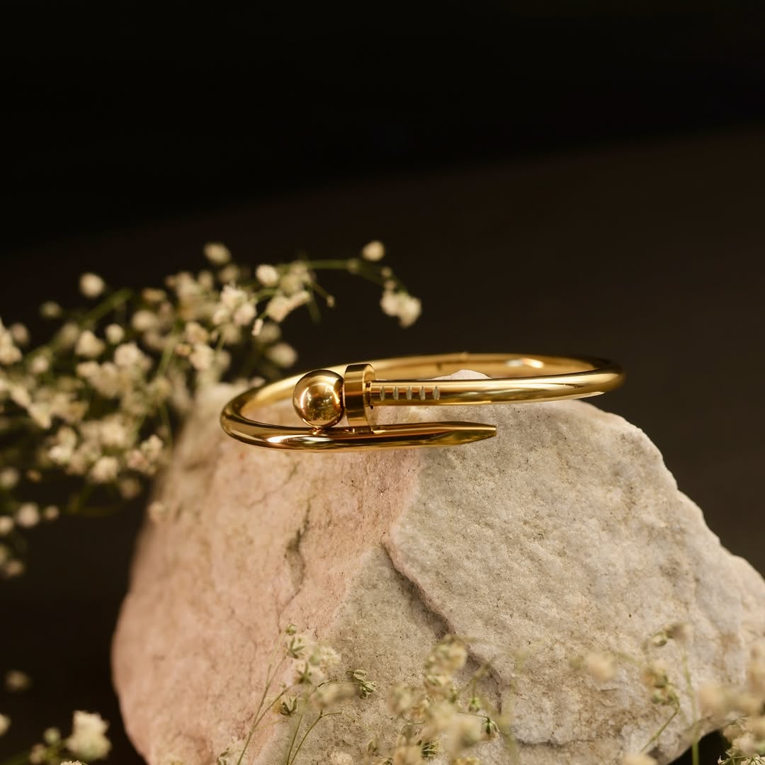 Gold Nail Luxe Bangle