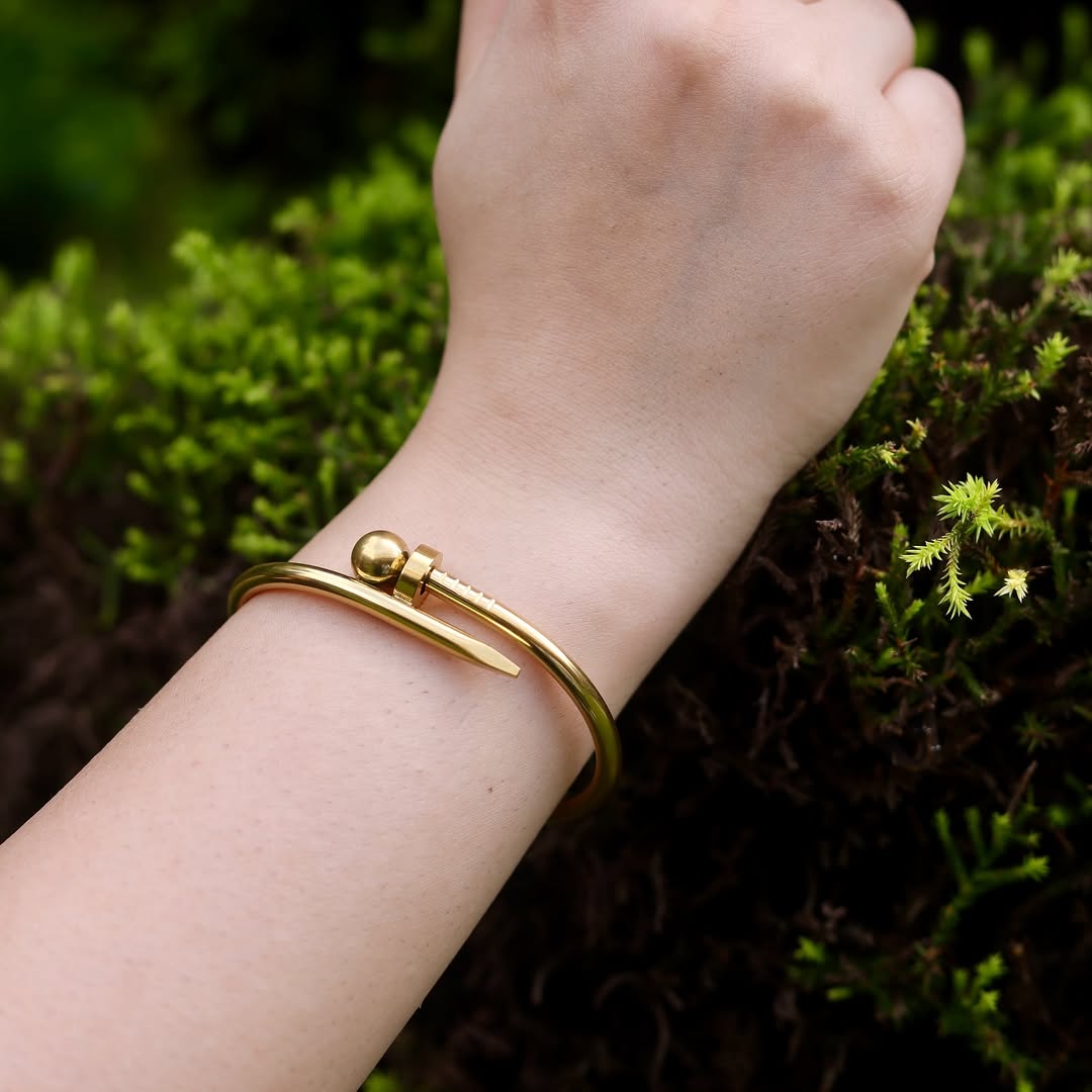 Gold Nail Luxe Bangle