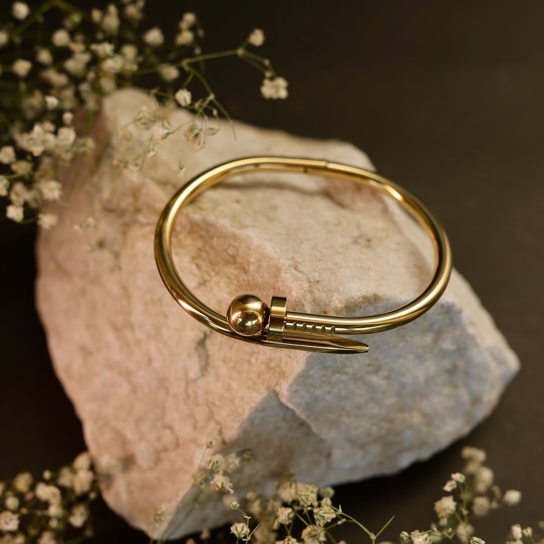 Gold Nail Luxe Bangle