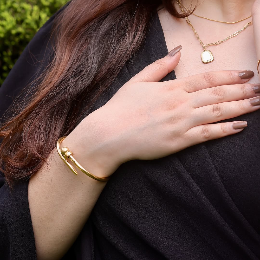 Gold Nail Luxe Bangle