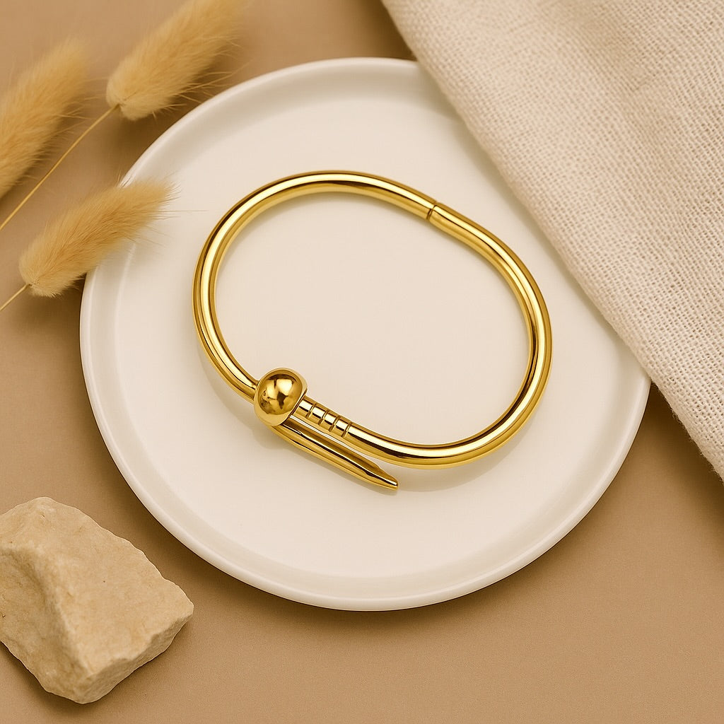 Gold Nail Luxe Bangle
