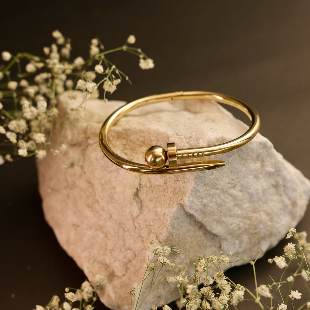 Gold Nail Luxe Bangle