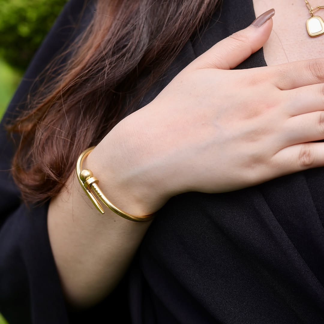 Gold Nail Luxe Bangle