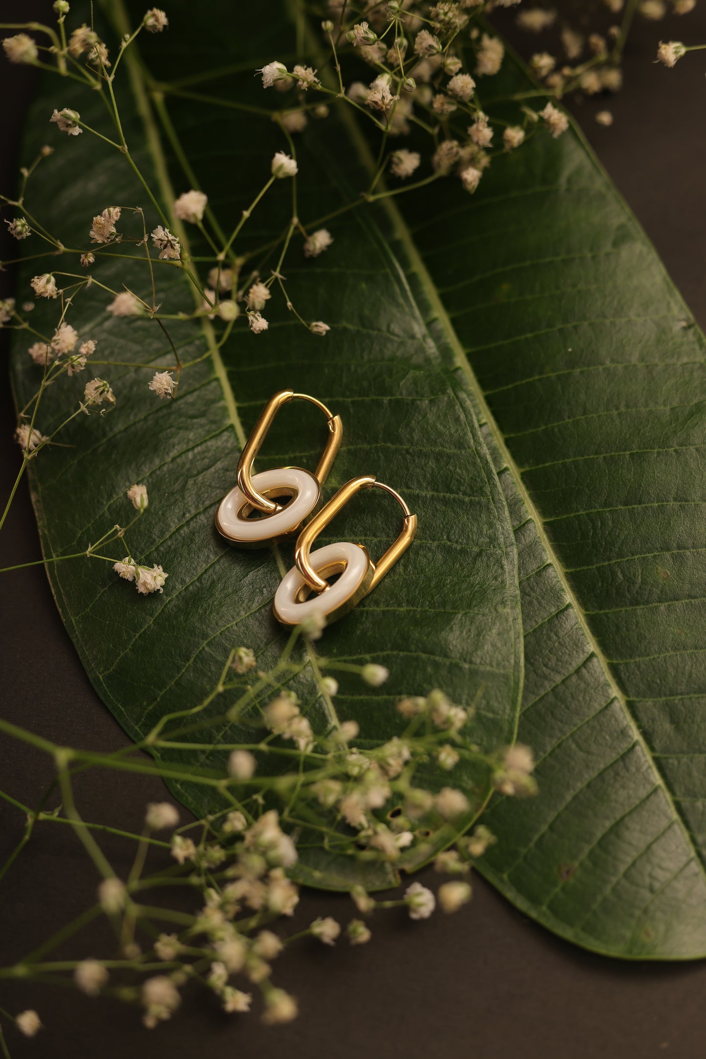 Ivory Link Luxe Hoops