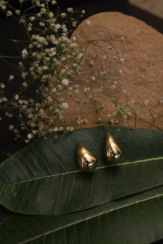 Golden Dewdrop Studs