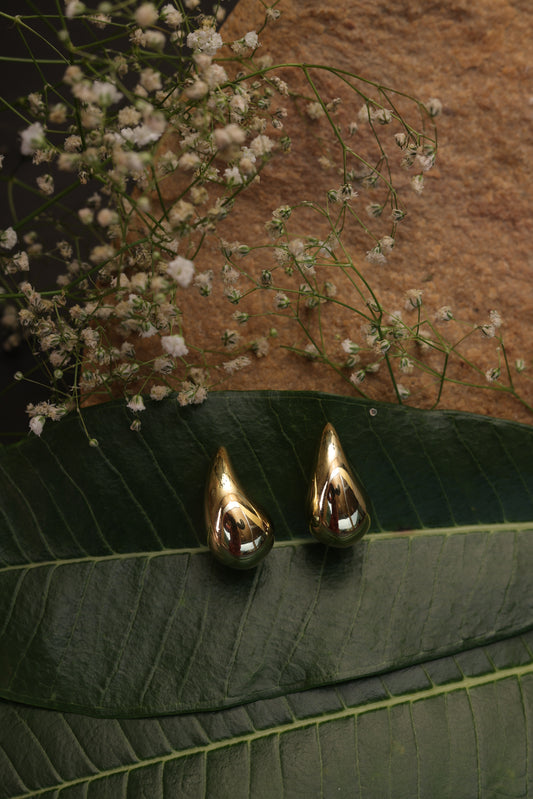 Golden Dewdrop Studs