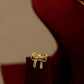 Golden Bow Charm Necklace Set