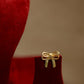 Golden Bow Charm Necklace Set