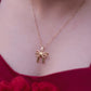 Golden Bow Charm Necklace Set
