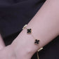 Noir Clover Bracelet - The Reversible Charm